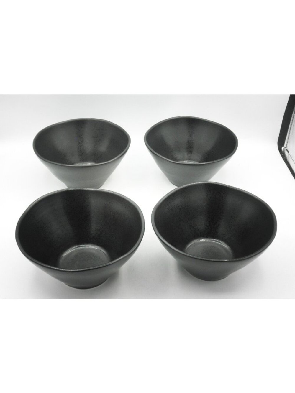 DOMO Onyx by Crate & Barrel Coupe Cereal Bowls Set of 4 Pattern: CBLDOMO